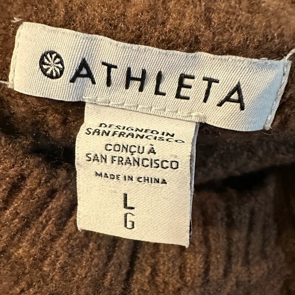 Athleta Layover Crew Neck Sweater Sz L Merino Wool Blend  very Soft(i9 - Picture 5 of 10